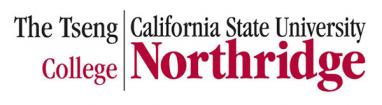Logo Tseng College – California State University, Northridge