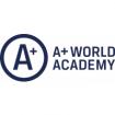Logo A + World Academy (boarding on a sailing ship)