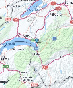 Switzerland on map