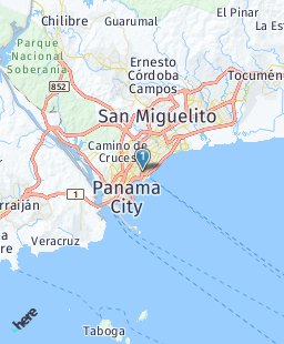 Panama on map