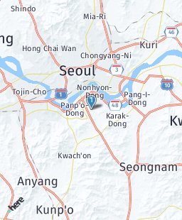 South Korea on map